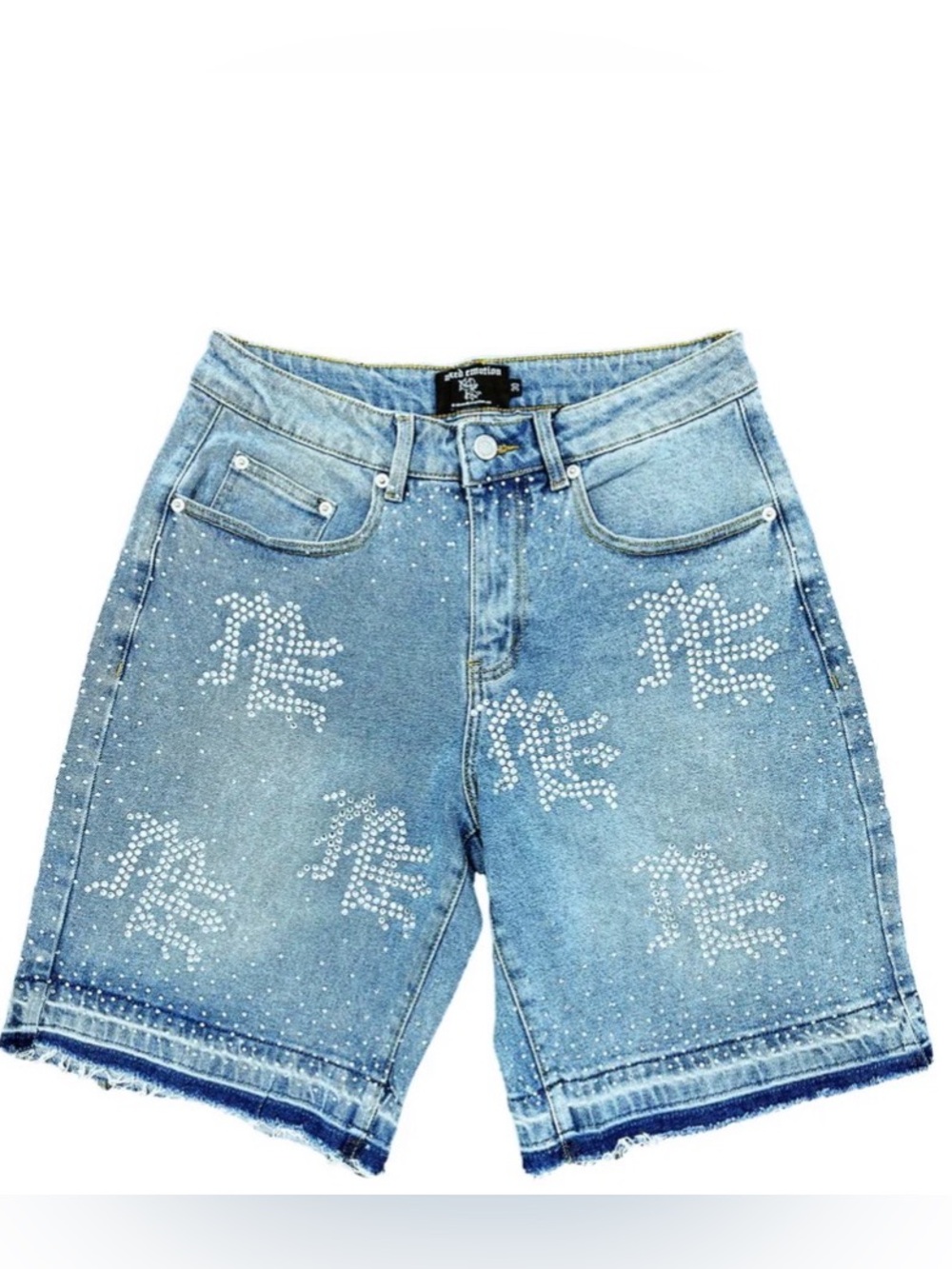 ‘ME’ Rhinestone Denim Shorts